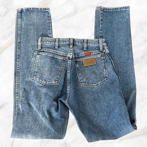 Vintage Wrangler Cowboy Cut Slim Fit Jeans with W pocket 25 x 34